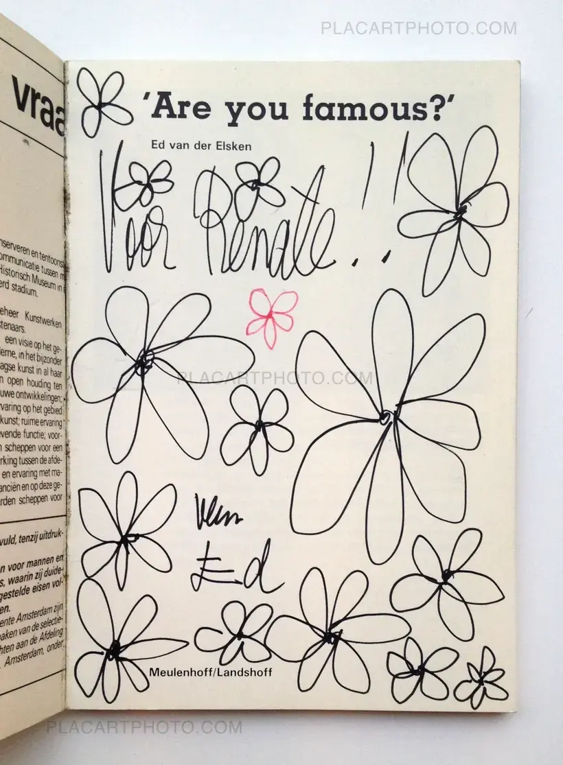Ed van der Elsken – Are you famous ? (dedicated with drawing!)