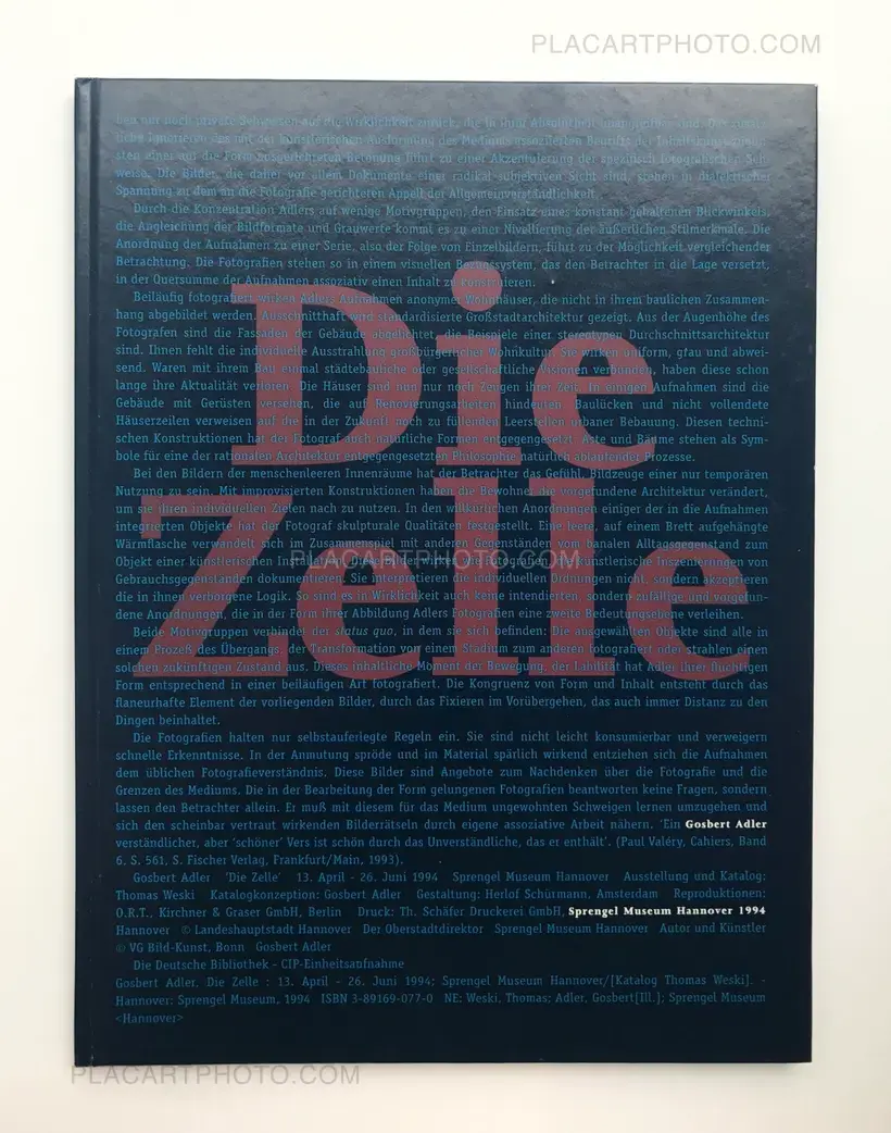 Gosbert Adler – Die Zelle (SIGNED)