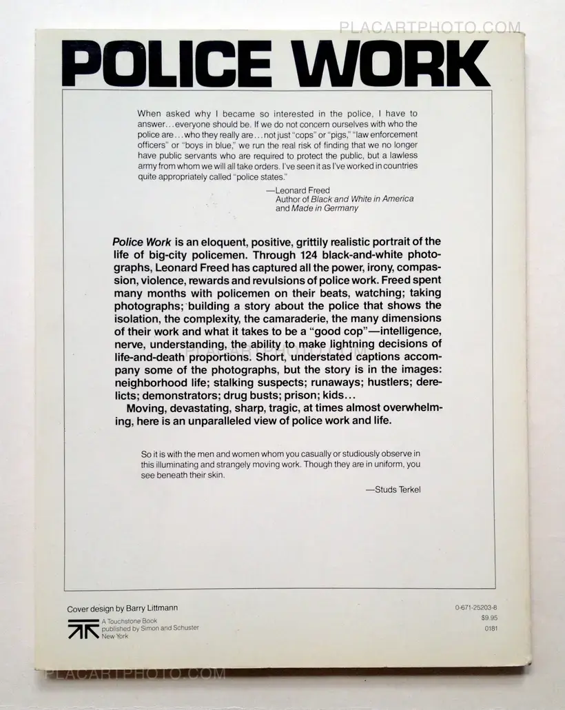 Leonard Freed – Police Work (Signed)