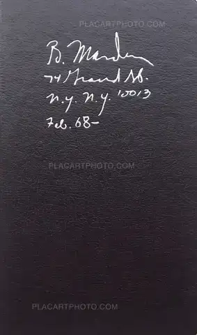 Brice Marden – Notebook Feb. 1968- (sealed copy)