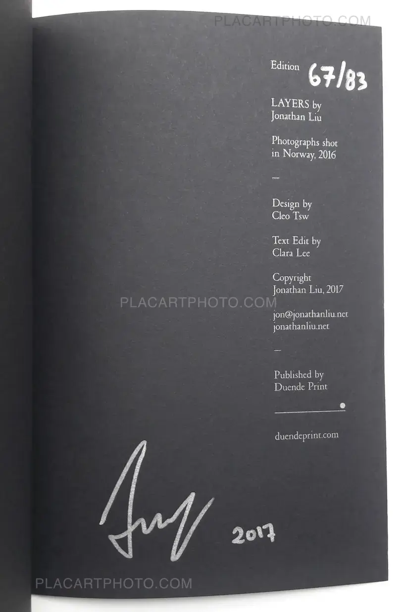 Jonathan Liu – Layers (ONLY 83 COPIES - SIGNED)