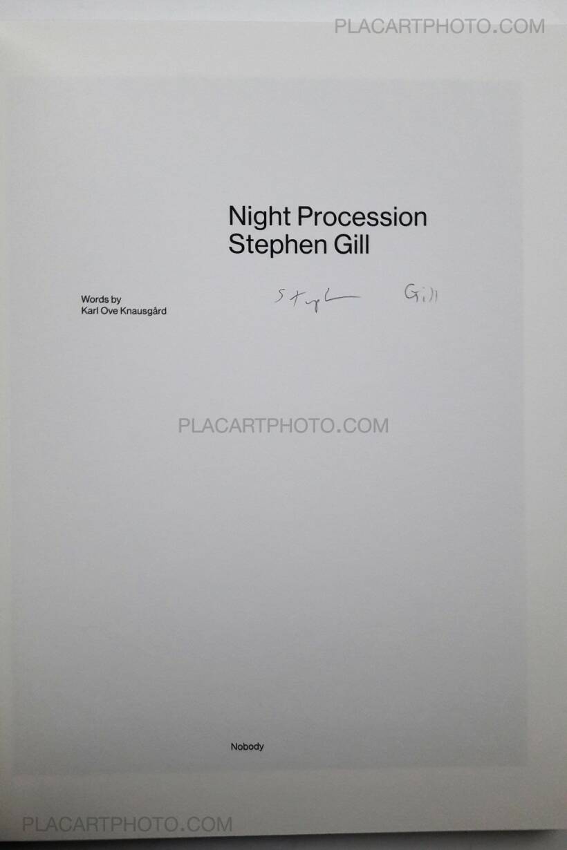 定価 stephen Gill サイン本 Night Procession