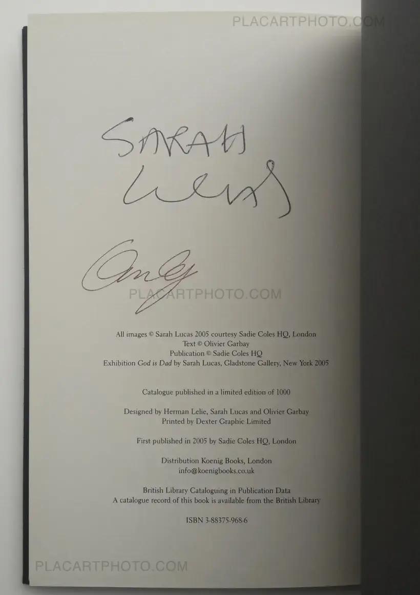 Sarah Lucas – God is dad (SIGNED)