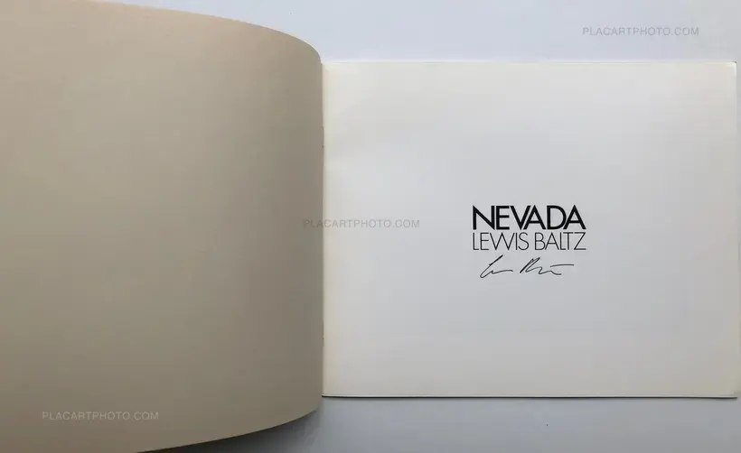 Lewis Baltz – NEVADA (SIGNED)