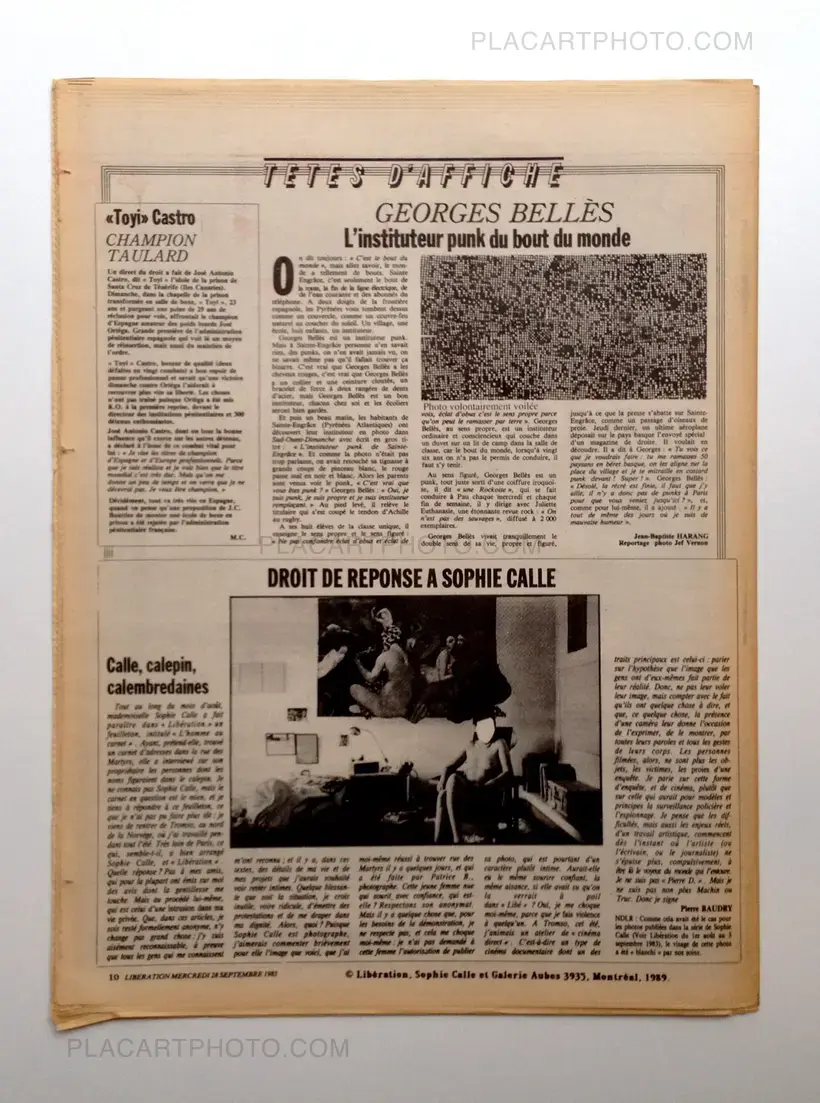 Sophie Calle – L'Homme au carnet