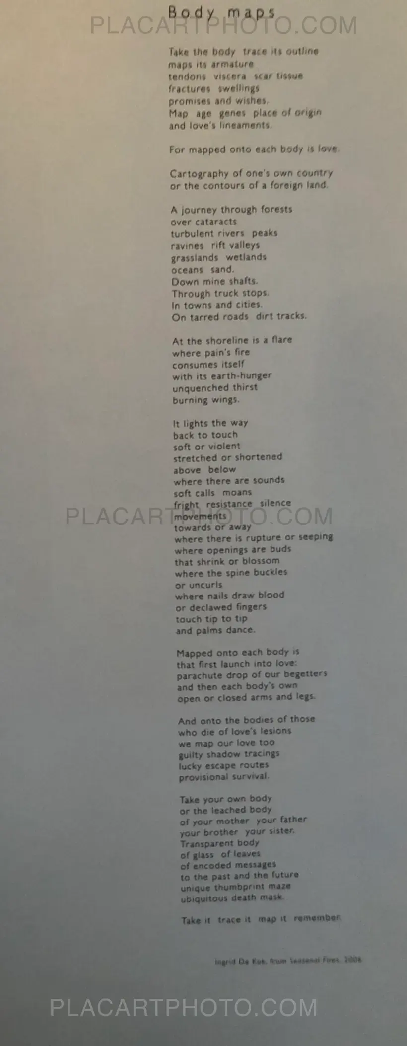 Margaret Lansink – BODY MAPS (NUMBERED AND SIGNED)