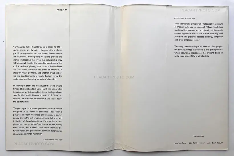Dave Heath – A DIALOGUE WITH SOLITUDE (SIGNED)