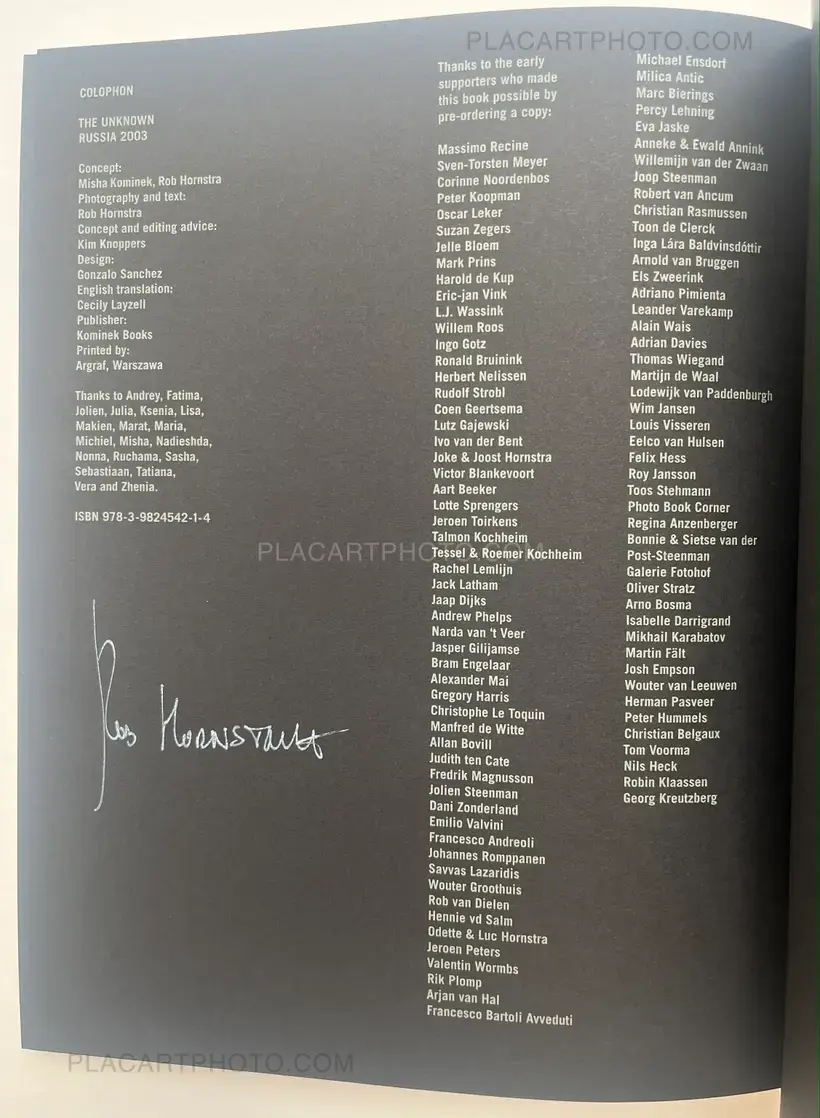 Rob Hornstra – The Unknown (SIGNED)