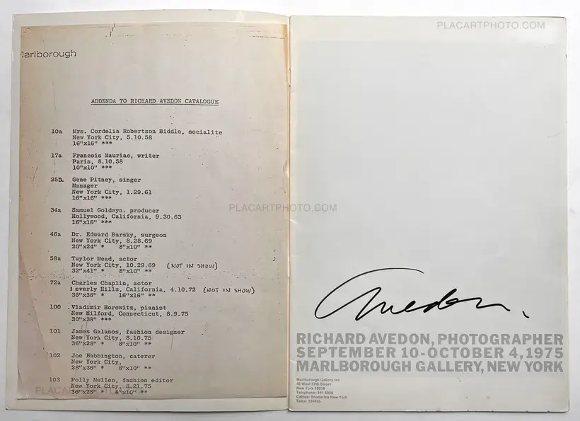 Richard Avedon – Richard Avedon, Photographer (Signed)