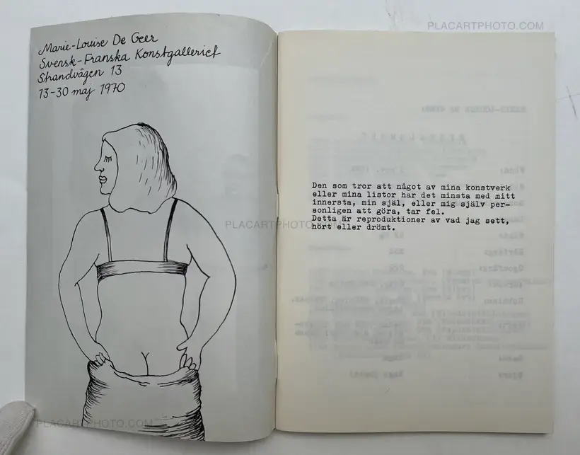 Marie-Louise De Geer – Zines: As time goes by time goes by and never comes back again, Svensk-Franska Konstgalleriet