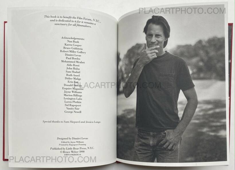 Bruce Weber: Sam Shepard, Little Bear Press, 1990 | Bookshop Le 