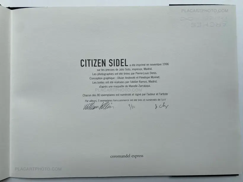 William Klein – CITIZEN SIDEL (SIGNED EDT OF 80)