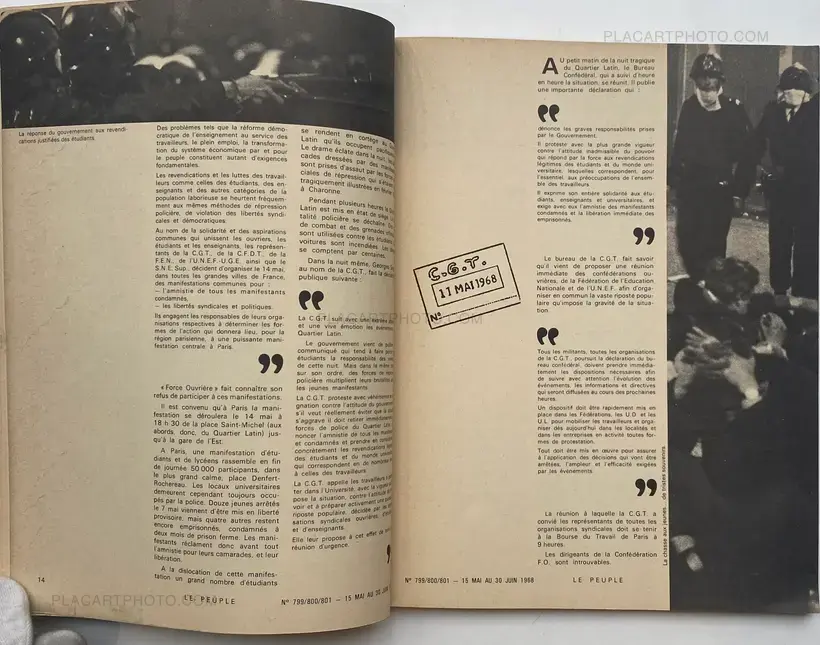 Collective – LE PEUPLE n°799/800/801 - la grève générale de mai 68