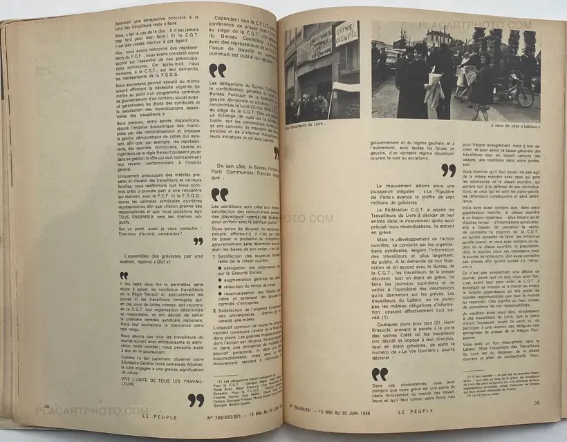 Collective – LE PEUPLE n°799/800/801 - la grève générale de mai 68