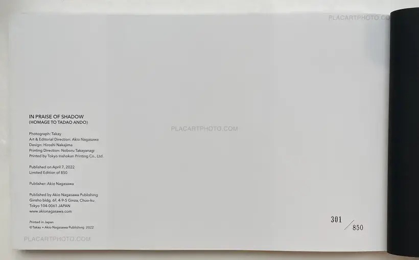TAKAY – IN PRAISE OF SHADOW (SIGNED AND NUMBERED)