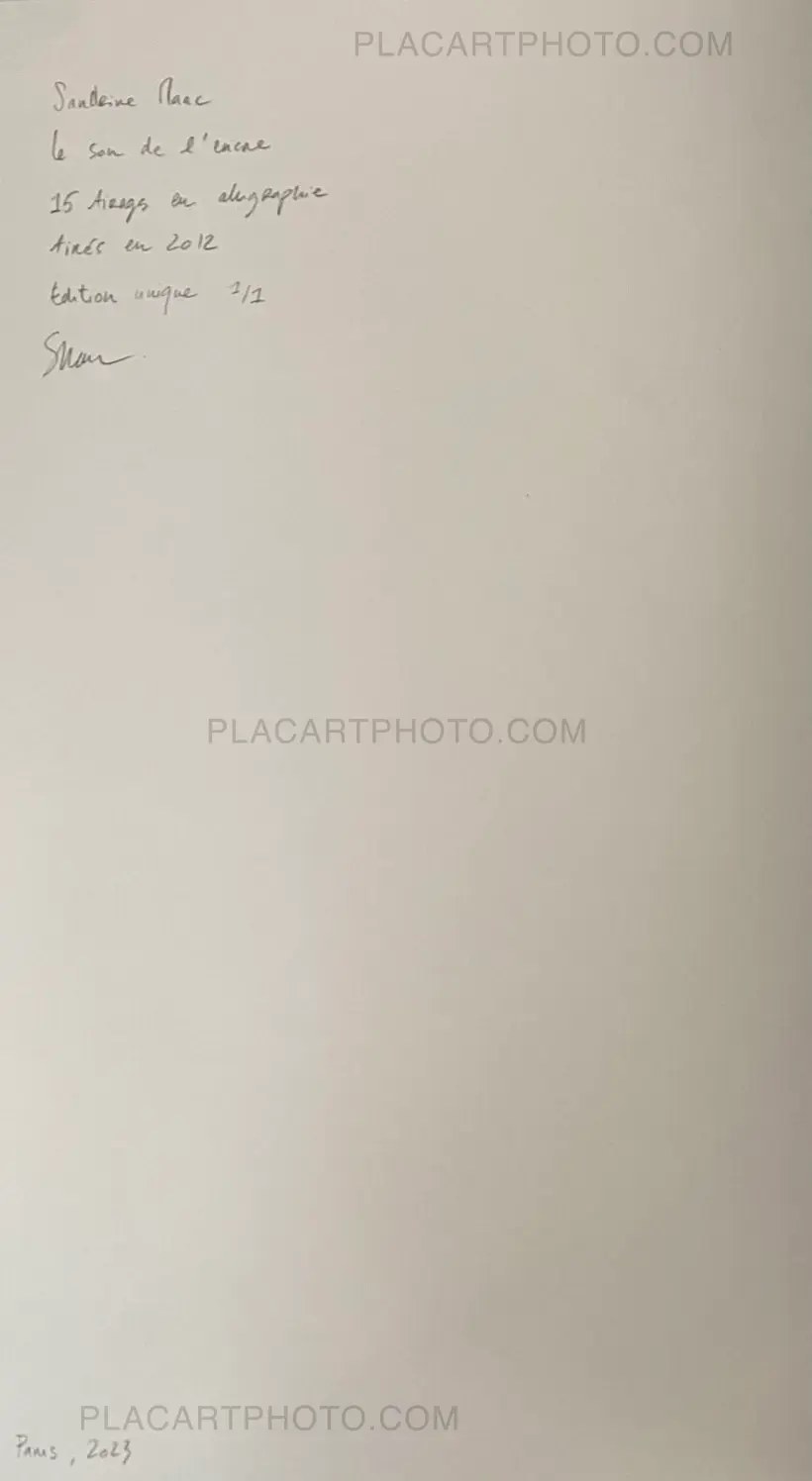 Sandrine Marc – Le son de l'encre (UNIQUE, numbered and signed)