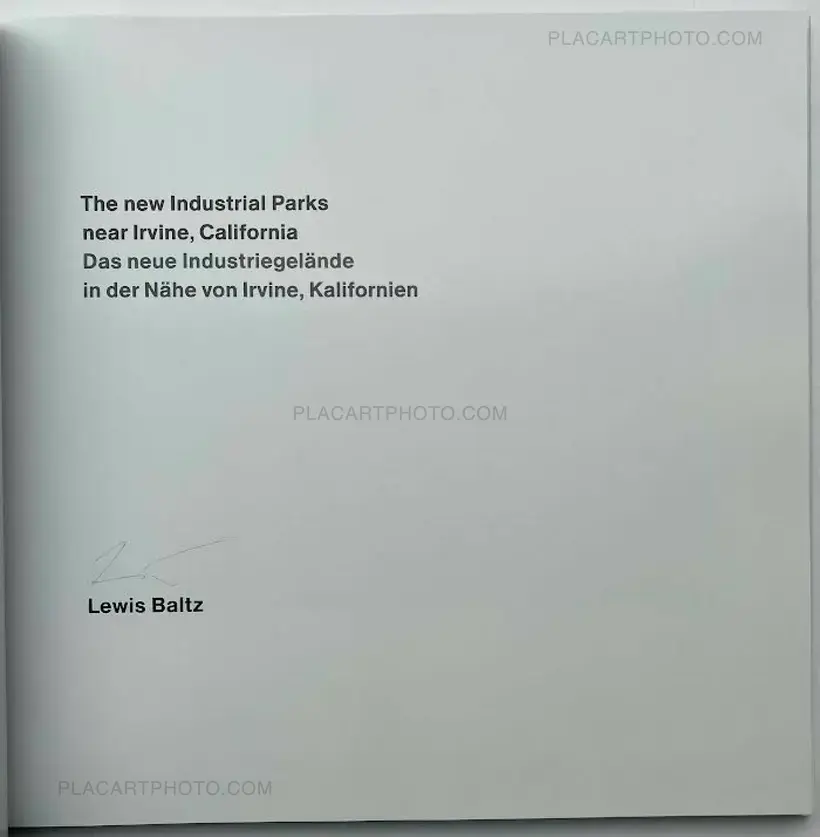 Lewis Baltz – LEWIS BALTZ - 3 VOLUME SET (ALL SIGNED)
