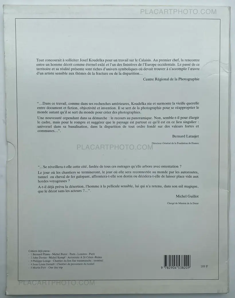Josef Koudelka – Mission Photographique Transmanche - Cahier 6