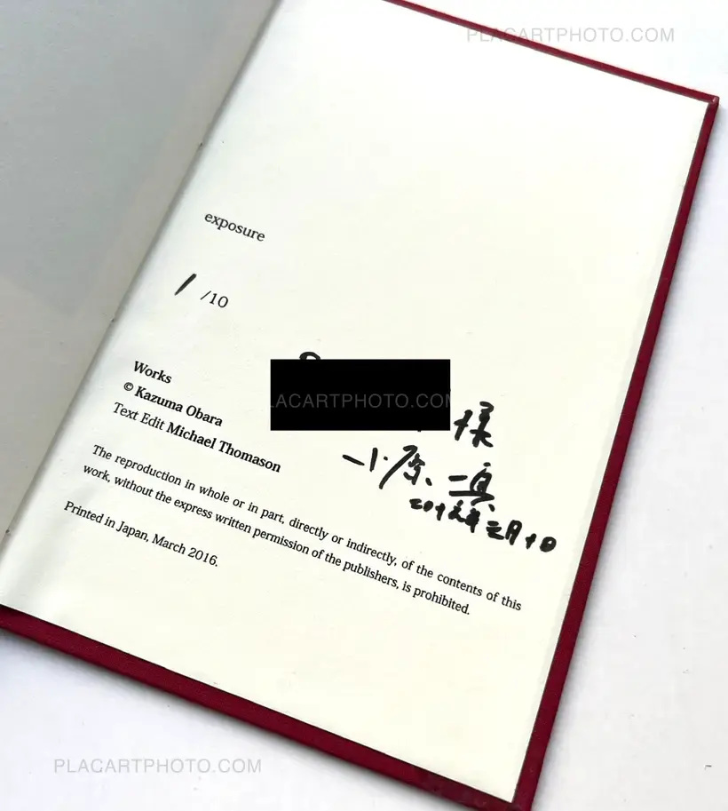 Kazuma Obara – exposure (Signed and numbered, edt of 10)