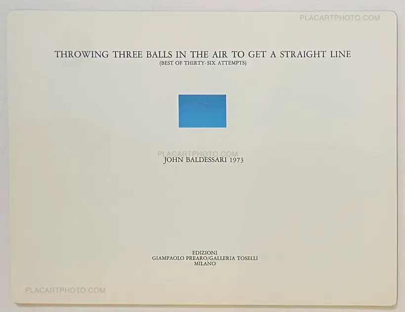 John Baldessari – Throwing Three Balls in the Air to Get a Straight Line (Best of Thirty-Six Attempts)