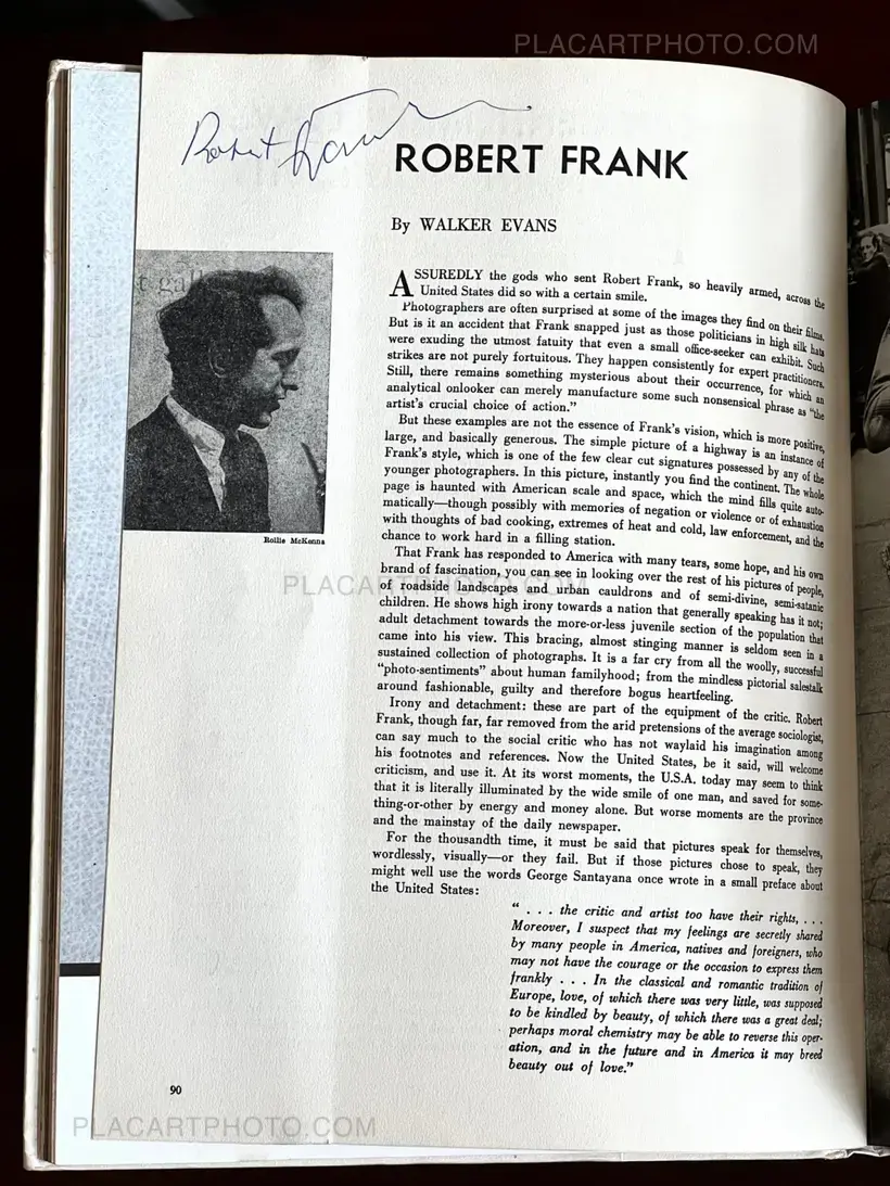 Robert Frank – U.S CAMERA (SIGNED)