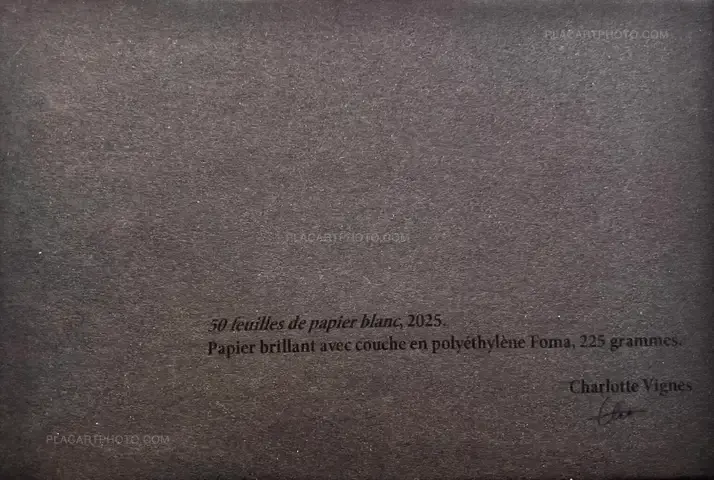 Charlotte Vignes – 50 feuilles de papier blanc (UNIQUE COPY)