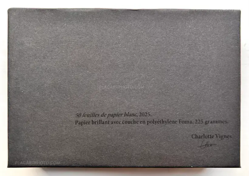 Charlotte Vignes – 50 feuilles de papier blanc (UNIQUE COPY)