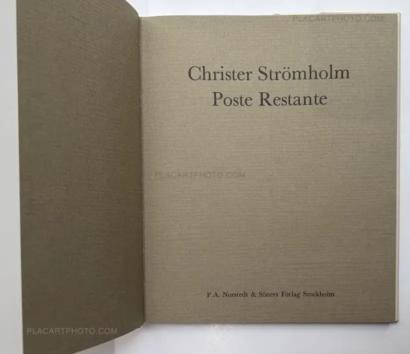 Christer Strömholm – POSTE RESTANTE