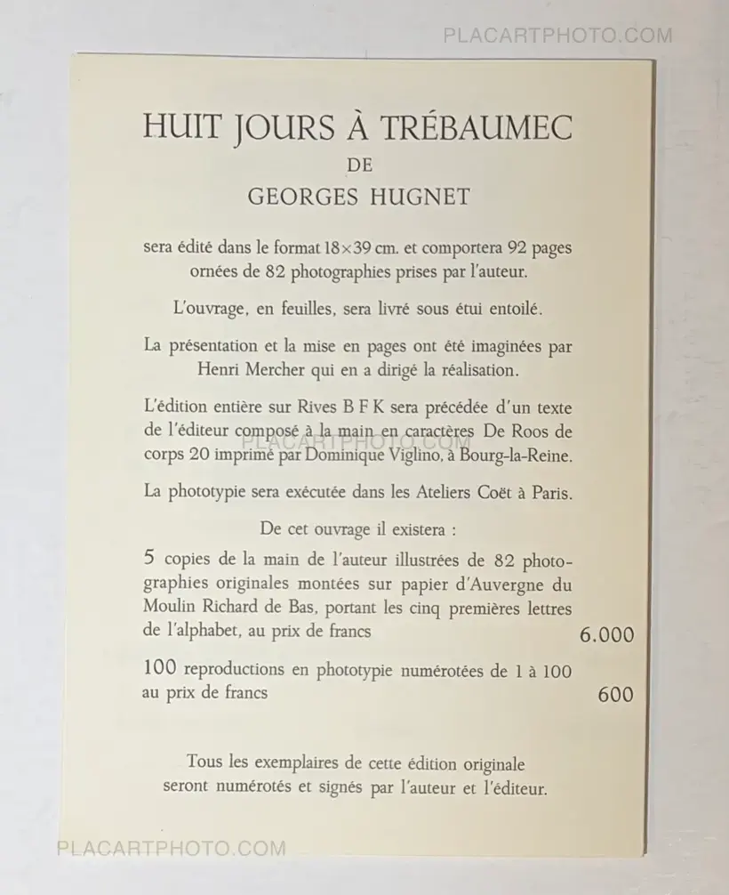 Georges Hugnet – Le Guide rose : Huit jours à Trébaumec (ASSOCIATION COPY WITH A SIGNED PAINTING )