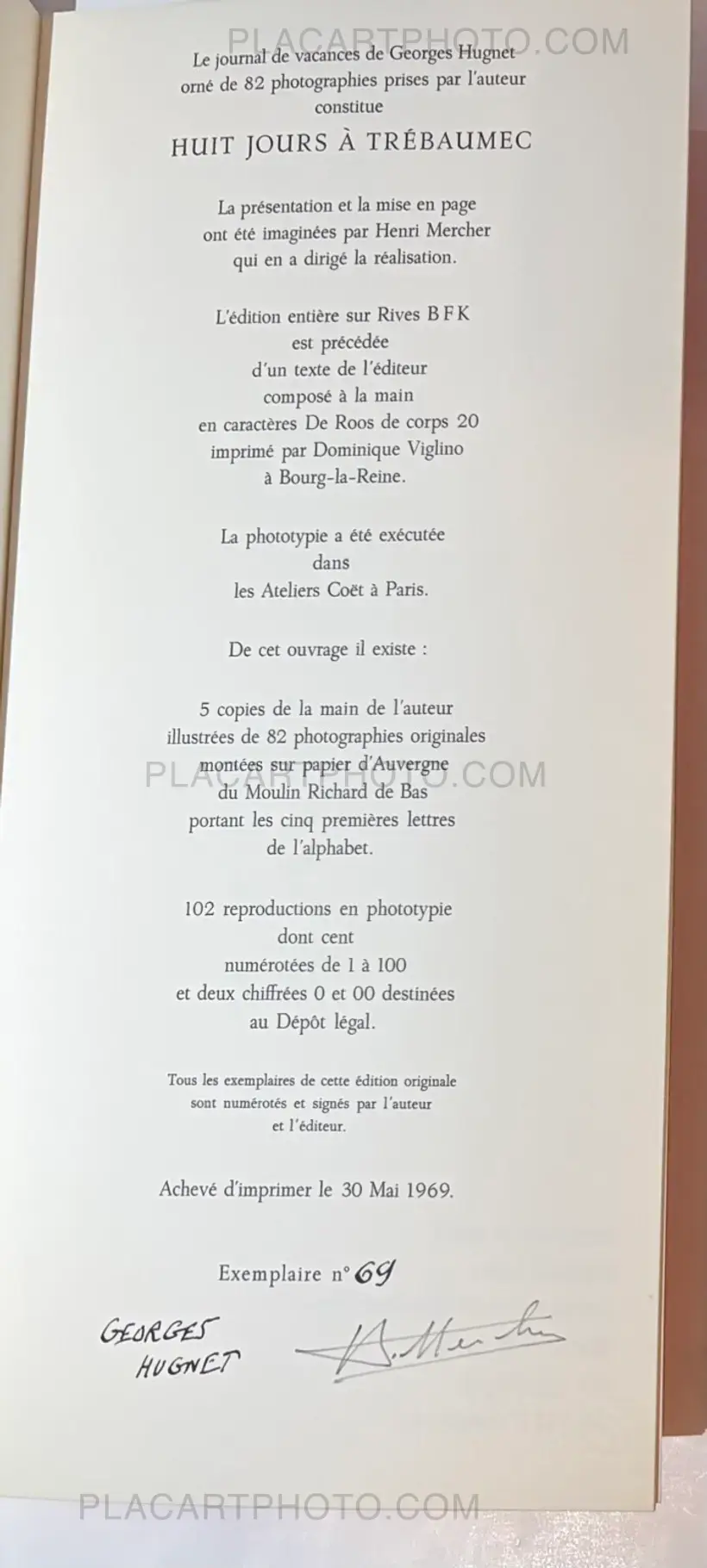 Georges Hugnet – Le Guide rose : Huit jours à Trébaumec (ASSOCIATION COPY WITH A SIGNED PAINTING )